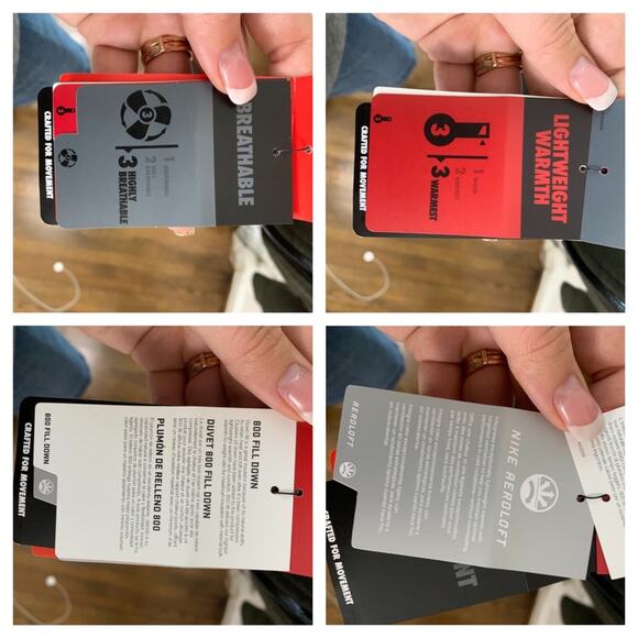 Rare Womens NIKE AEROLOFT TECH FLEECE MOTO JACKET green puffer crop jacket - Picture 6 of 7